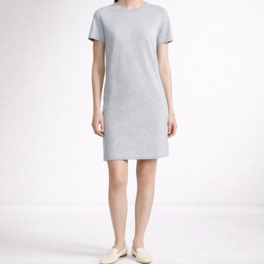Theory Cherry B2 Atmos Light Gray T-Shirt Dress